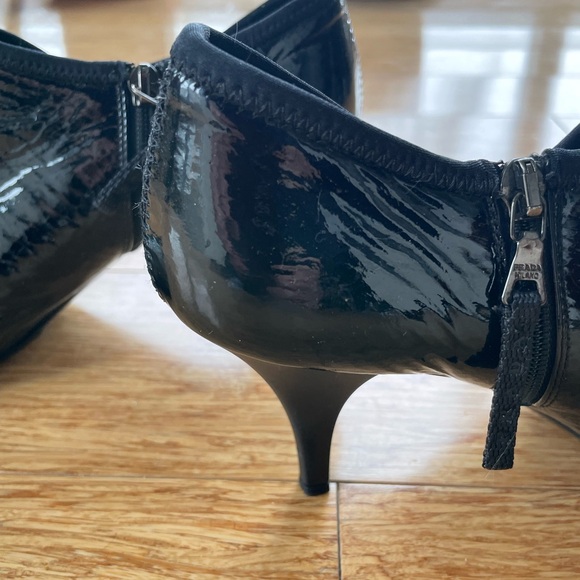 PRADA booties heel shiny black 9 - eu 40 - Picture 2 of 6